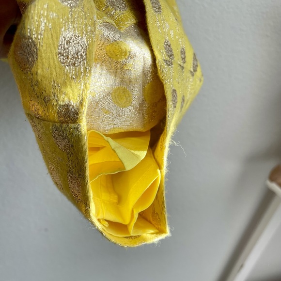 Ann Taylor LOFT Yellow Metallic Career Pants 8 - Picture 8 of 10